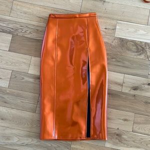 Laquan smith vinyl skirt